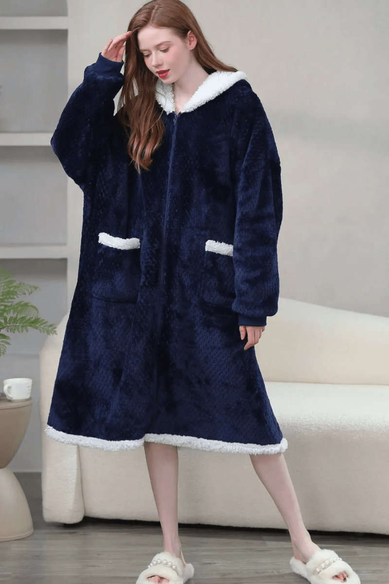 Peignoir Femme | Polaire Zippé – Image 2